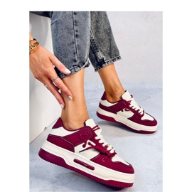 Clavell Wine sneakers med hög sula - Inello röd 2