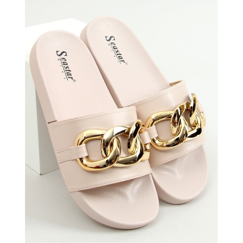 Beige flipflops med kedja CK203 Beige 1