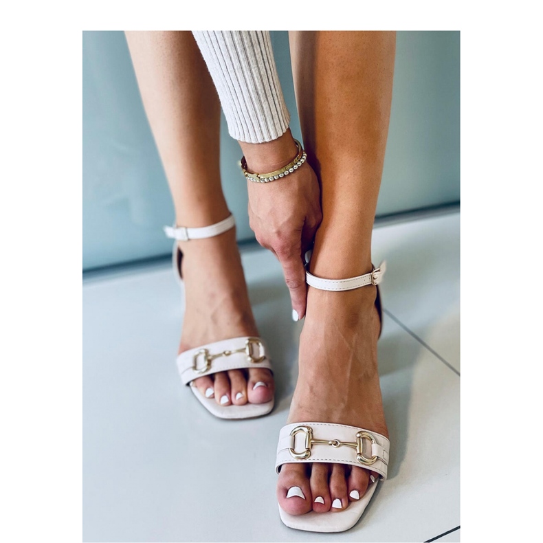 Ksenia Beige högklackade sandaler 2