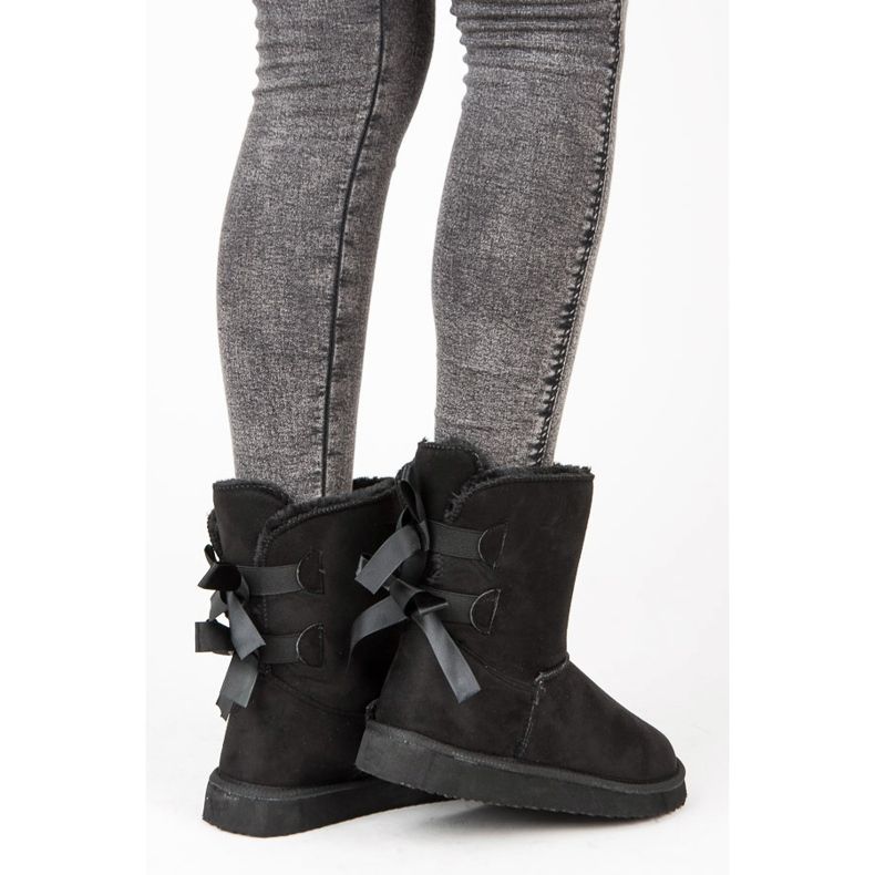 Bello Star Mukluki med rosetter svart 2