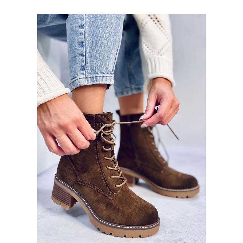 Reed Green bekväma högklackade ankelstövlar brun 1