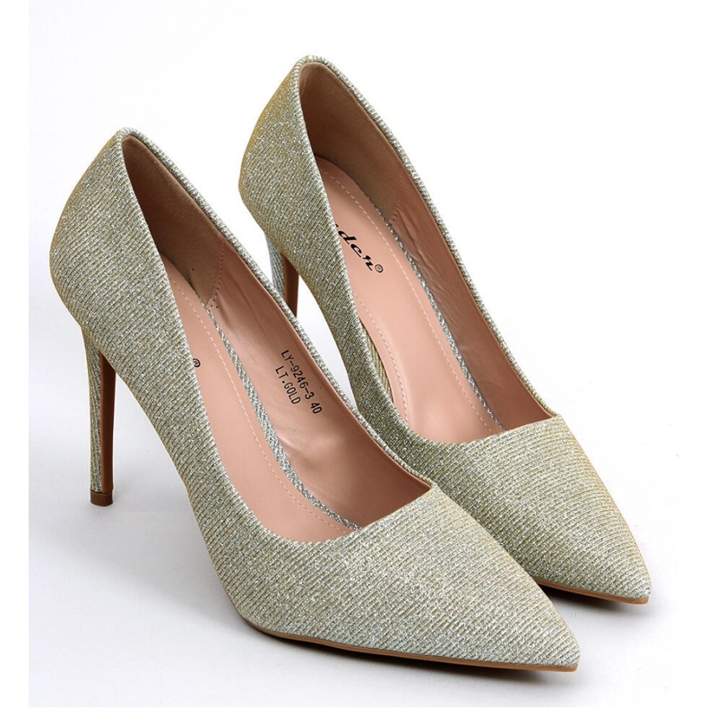 Opaliserande högklackat Anabelle LT.GOLD dam - Inello gul 1