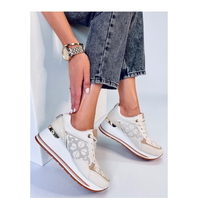 Beige wedge sneakers 1