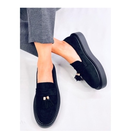 Plattform loafers med fransar Svart 1
