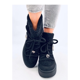 Svarta snöstövlar av fårskinn 2