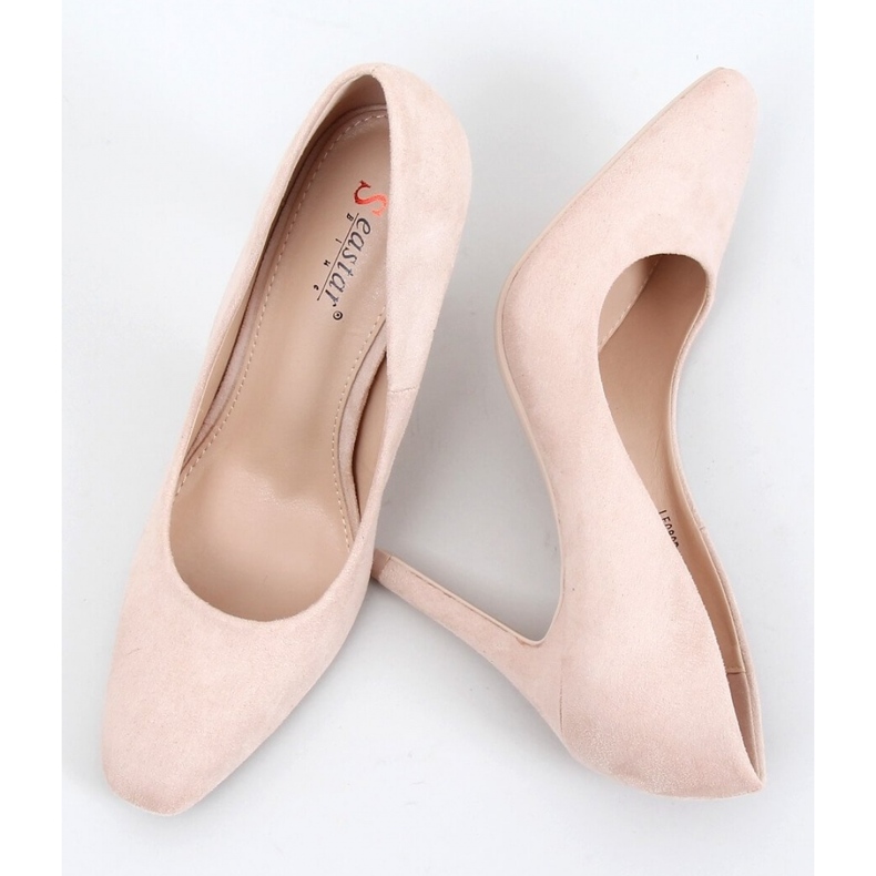 Beige högklackat dam 1