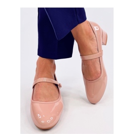 Naken, patenterad balett med hög klack beige 2