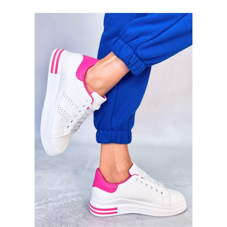 Rose wedge sneakers vit 1