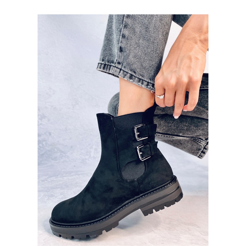 Chelsea-stövlar i svart mocka 2