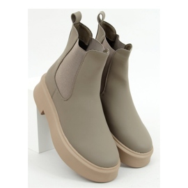 Khaki Green Chelsea boots med tjock sula grön 1