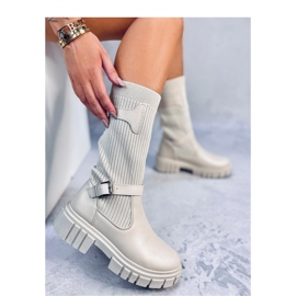 Ridstövlar med flexibel beige ovandel 1