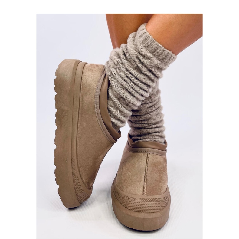 Khaki korta snökängor beige 1