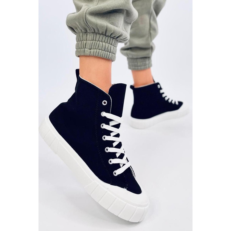 Canvas sneakers för ankeln Svarta 1