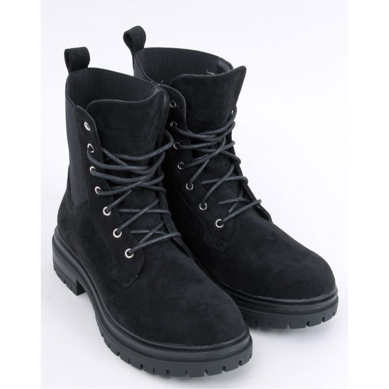 Vecna ​​​​Black worker boots med snörning - Inello svart 1
