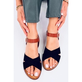 Förhöjda sandaler för kvinnor svart 1