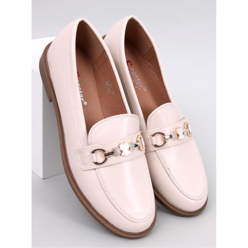 Seastar Fullkornsmockasiner för kvinnor med nallar beige 1