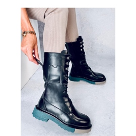 Stövlar med färgad sula svart 2