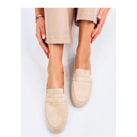 Beige loafers för dam 1