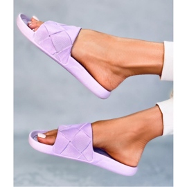 Lila gummiflip-flops violett 1