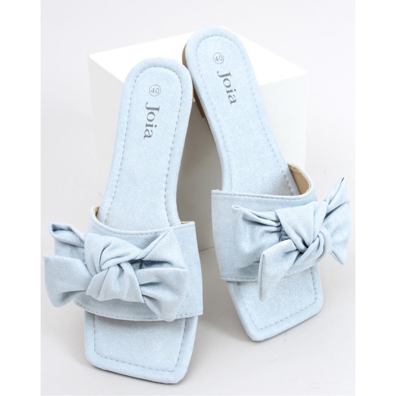 Blå flipflops med fyrkantig sula 1