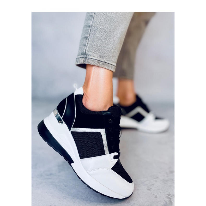 SVART/VITA wedge sneakers 1