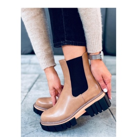 Bella LT.KHAKI Chelsea stövlar för kvinnor - Inello brun 2