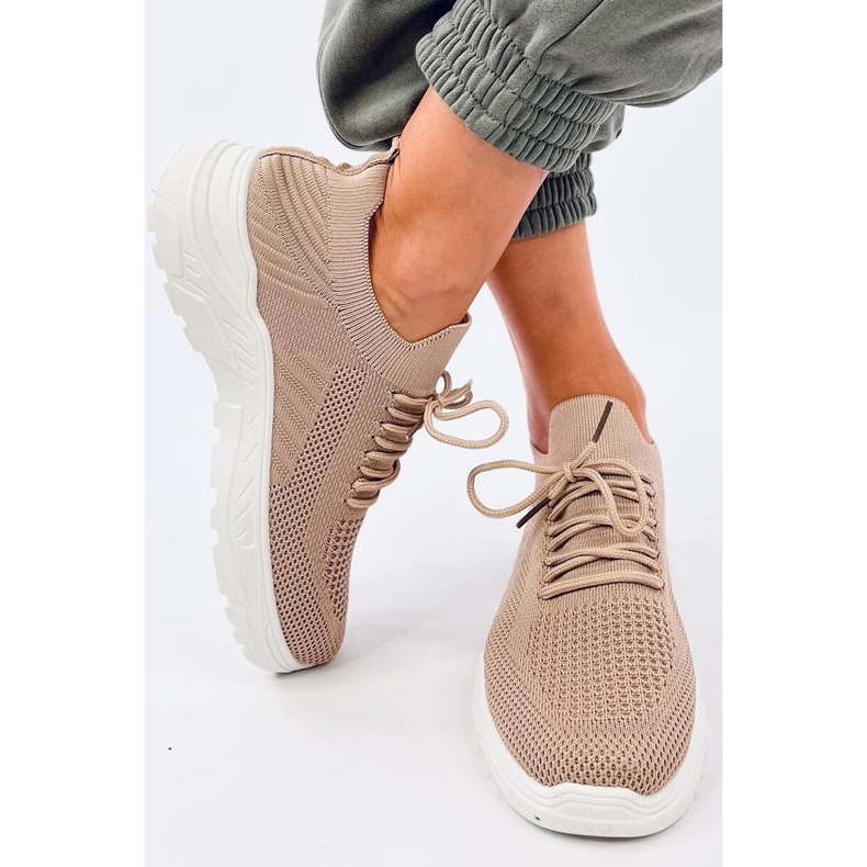 Khaki sock sportskor brun 1