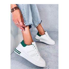 Gröna wedge sneakers vit 1