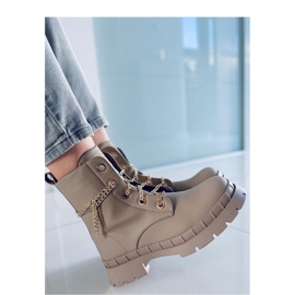 Lohan Apricot ankelboots med snörning - Inello beige 2