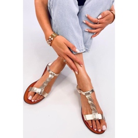 Pourta Gold damsandaler - Inello gul 2