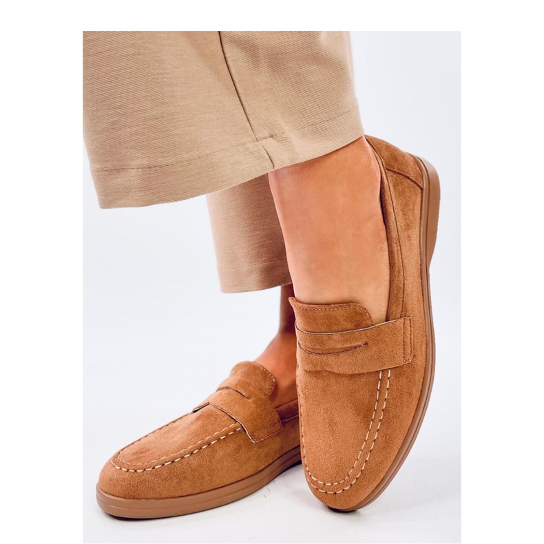 Kaki dam loafers brun 1