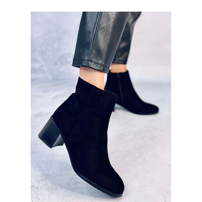 Klassiska högklackade ankelboots Annie Black - Inello svart 2