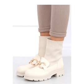 Tone Beige strumpa övre ankelboots - Inello 2