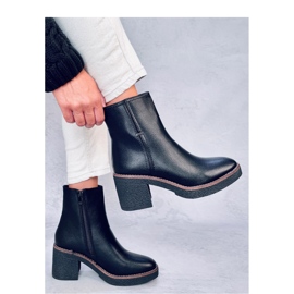 Tamika Svarta gummistövlar med hög klack - Inello 2