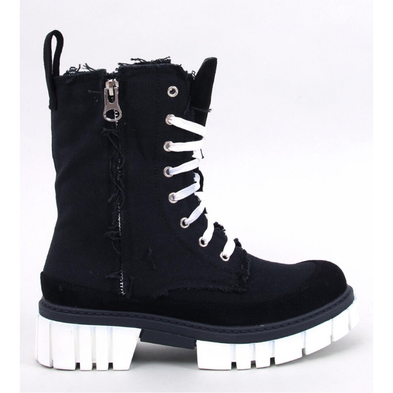 Vaugh Svarta ankelboots i canvas med skydd - Inello 1