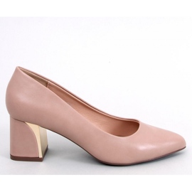 Kerrigan Khaki pumps med bred häl - Inello beige 1