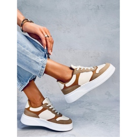 Khaki damsneakers brun 1