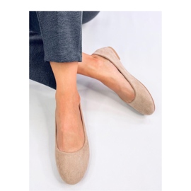 Klassiska mocka ballerinor Khaki beige 2