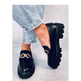 Zandra Svarta mockasiner med spänne - Inello 2