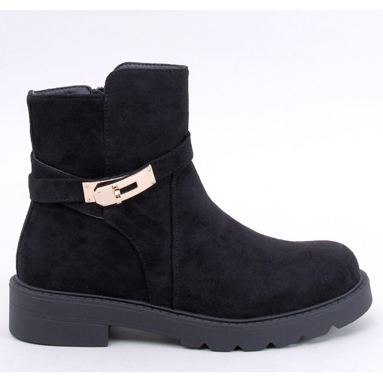 Drapers Svarta platta stövlar i mocka - Inello 1