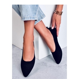 Kayla Svarta vävda balettlägenheter - Inello 2