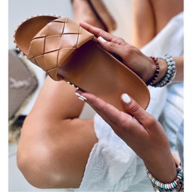 Sunny Khaki flip-flops sandal för kvinnor - Inello brun 1