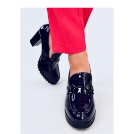 Hyett Mörkblå patentklackmockasiner - Inello 2