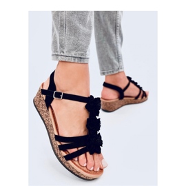 Fisken Svarta blomsandaler - Inello 1