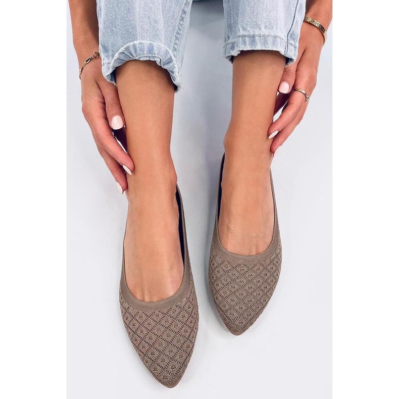 Balart Khaki mandelstrumpa balettlägenheter - Inello brun 1