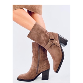 Cowboystövlar i kaki mocka brun 1