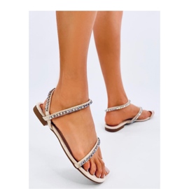 Ayless Beige flip-flop sandaler med strass - Inello 1