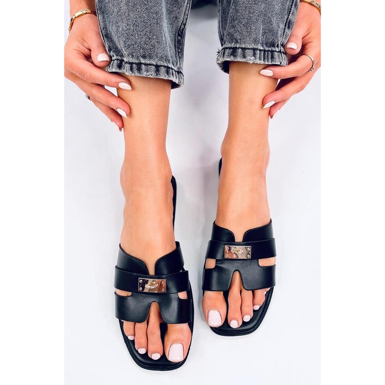 Daudi Black damflip-flops sandal - Inello svart 1
