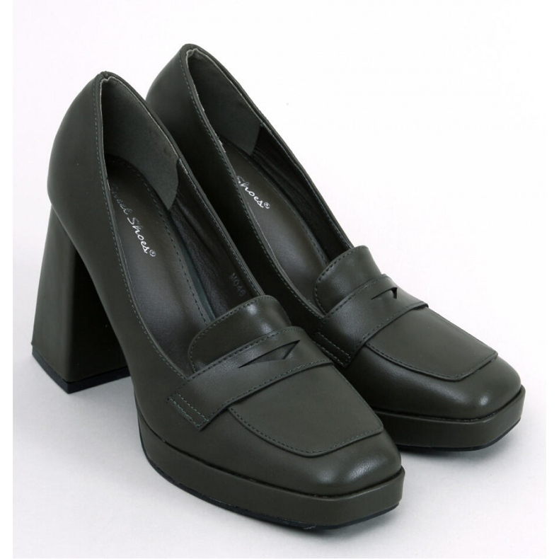 Entee Green högklackade loafers - Inello grön 1