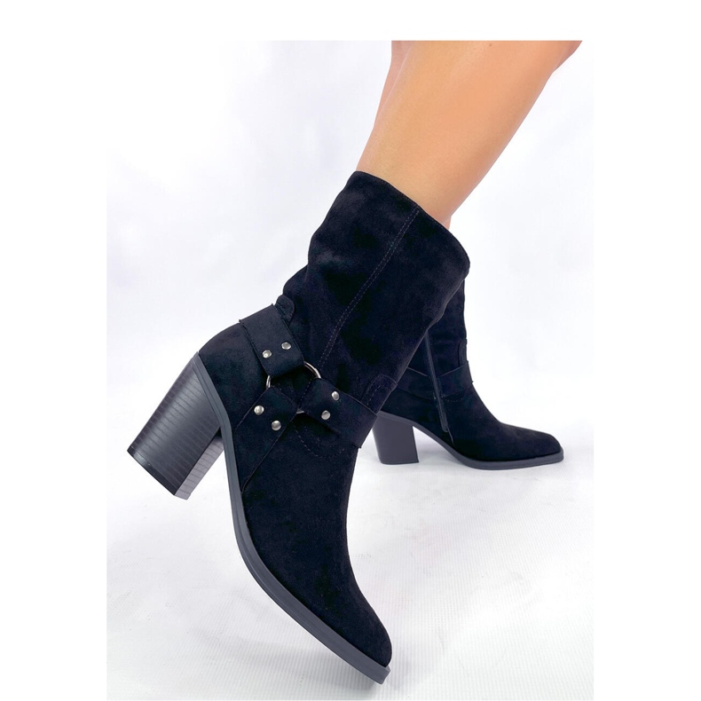 Hardin Black cowboystövlar i mocka - Inello svart 1